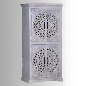 Jodhpuri Wooden Carved Wardrobe