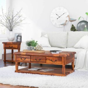 Solid wood coffee table