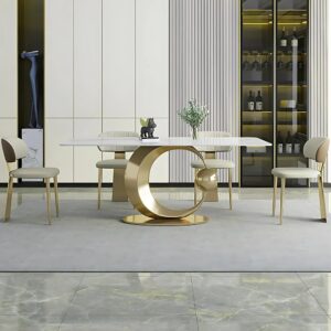 The Golden Moon Dining Table With Chairs