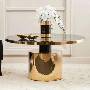 Antique Black Design Marble Coffee Table
