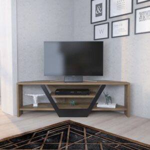 Wooden Corner TV Unit
