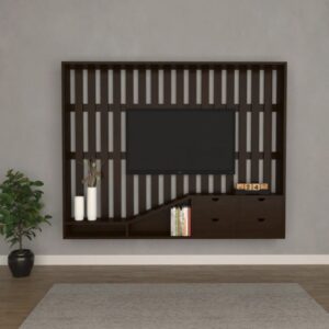 Wooden Classic Wall Striplines Designed Wooden Handmade TV Unit