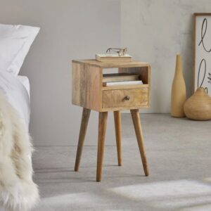 Wooden Sturdy Solid Wood Bedside Table