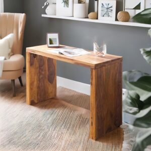Wooden Artistic Handcrafted Wood Console Table