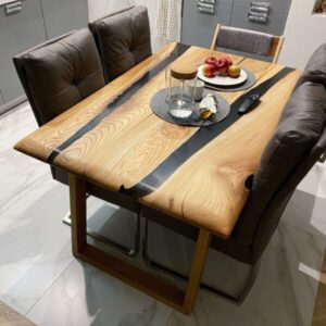 Live Edge Modern Wooden Dining Table