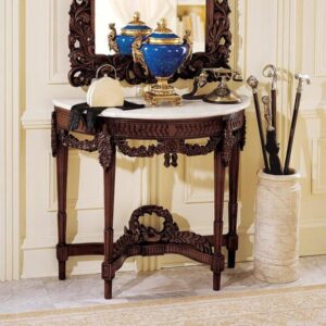 Handcrafted Genuine Marble Console Table