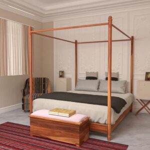 Wooden Artistic Handcrafted Poster Bed