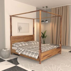 Wooden Artistic Antique Poster Bed