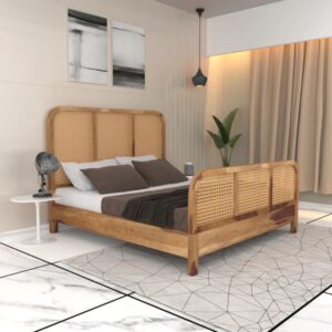 Wooden Artistic King Size Bed