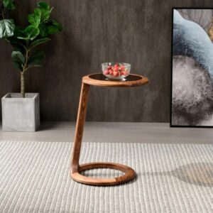 New Design End Table With Glass Top