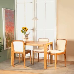 Wooden Set  4 seater dining table with chairs