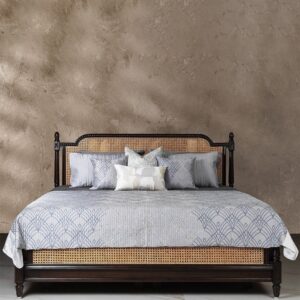 Handcrafted Wooden Cane Bed Furniture