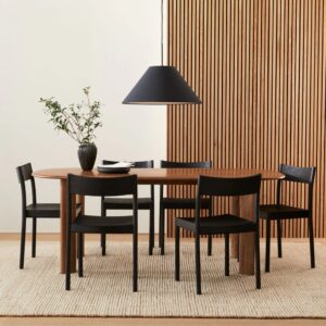 Handcrafted Solid Mango Wood Dining Table Set