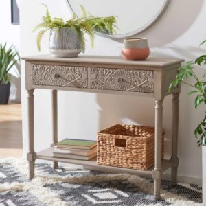Modern Curved Mango Wood Console Table